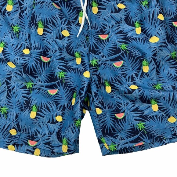 Trunks Sano Short Swim Trunks 2XL XXL Blue Pineapple Swingers Beach Swimsuit - Picture 10 of 12